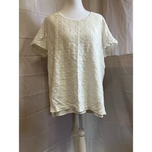 market and spruce hans crochet front mixed material top size XXL Boho NWOT